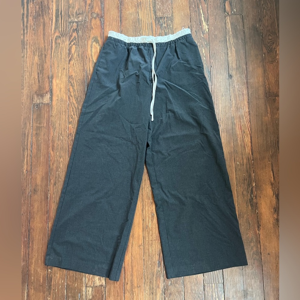 Women’s Zara drawstring pinstripe pants